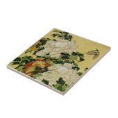 Peonies en Butterfly Tegeltje (Zijkant)