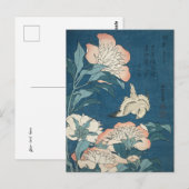Peonies en Canarische Eilanden, door Katsushika Ho Briefkaart (Voorkant / Achterkant)