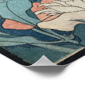 Peonies en Canarische Eilanden, door Katsushika Ho Poster (Hoek)