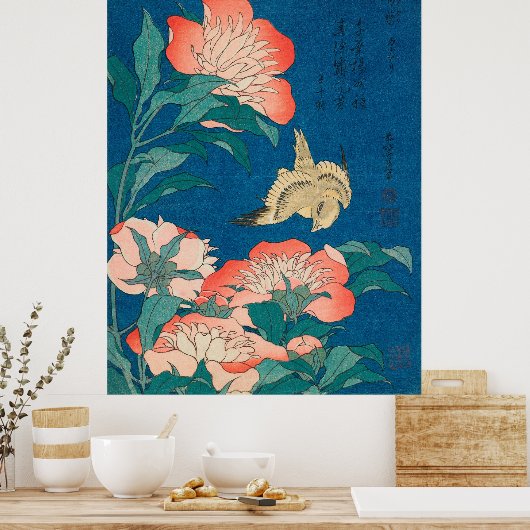 Peonies en Canarische Eilanden Poster (Keuken)