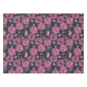 Peonies en draden op donkergrijs tafelkleed (Voorkant (Horizontaal))