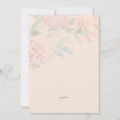 Peonies en Lilacs Invitation Kaart (Achterkant)
