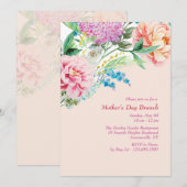 Peonies en Lilacs Invitation Kaart (Voorkant / Achterkant)
