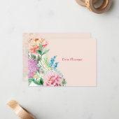 Peonies en Lilacs Note Card Notitiekaartje (Voorkant / Achterkant in situ)
