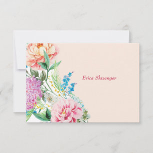 Peonies en Lilacs Note Card Notitiekaartje