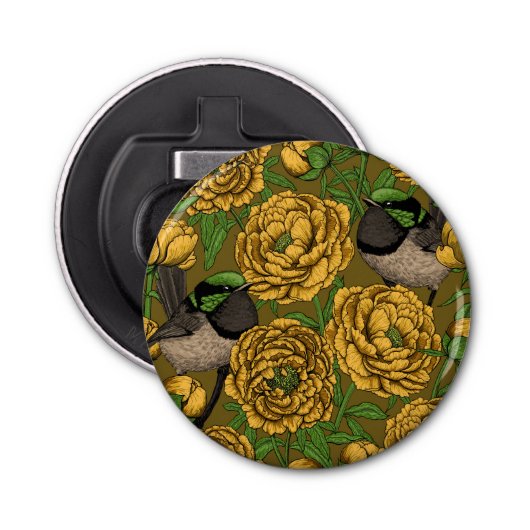 Peonies en Peonies Button Flesopener (Voorkant)