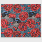 Peonies en Peonies Cadeaupapier (Vlak)