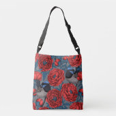 Peonies en Peonies Crossbody Tas (Achterkant)
