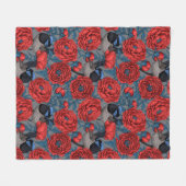 Peonies en Peonies Fleece Deken (Voorkant (Horizontaal))