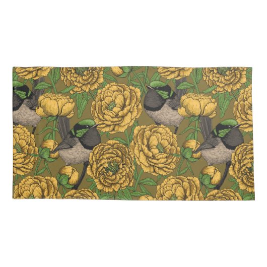 Peonies en Peonies Kussensloop (Achterkant-Links)