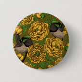 Peonies en Peonies Ronde Button 5,7 Cm (Voorkant)
