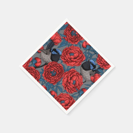 Peonies en Peonies Servet (Hoek)