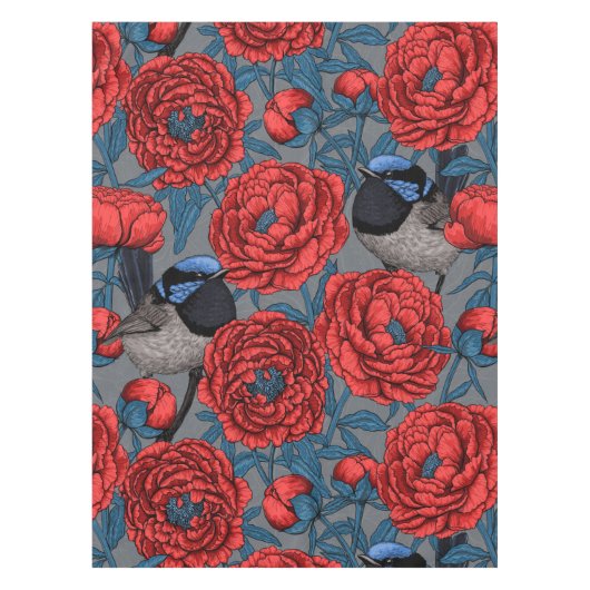 Peonies en Peonies Tafelkleed (Voorkant)