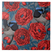 Peonies en Peonies Tegeltje (Voorkant)