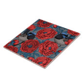 Peonies en Peonies Tegeltje (Zijkant)