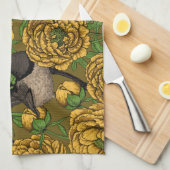 Peonies en Peonies Theedoek (Quarter Fold)