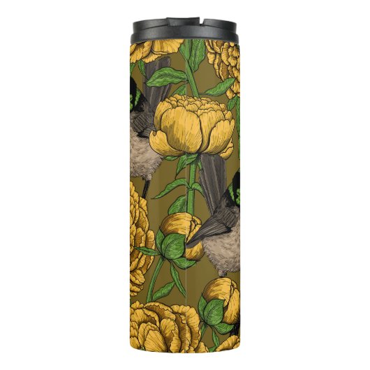 Peonies en Peonies Thermosbeker (Achterkant)