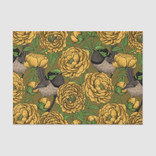 Peonies en Peonies Tissuepapier (Voorkant)