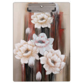 Peonies en Verf Splatter Klembord (Voorkant)