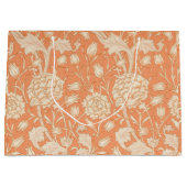 Peonies en Wilde Tulpen op koraal Gift Bag Groot Cadeauzakje (Voorkant)