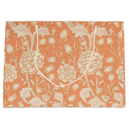 Peonies en Wilde Tulpen op koraal Gift Bag Groot Cadeauzakje