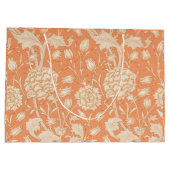 Peonies en Wilde Tulpen op koraal Gift Bag Groot Cadeauzakje (Achterkant)