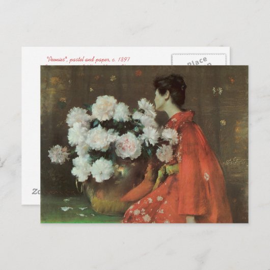 Peonies Fine Art Briefkaart (Voorkant / Achterkant)