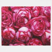 Peonies Fleece Deken (Voorkant (Horizontaal))