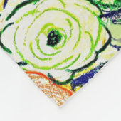 Peonies Fleece Deken, Klein 76,2 x 101,6 cm (Hoek)