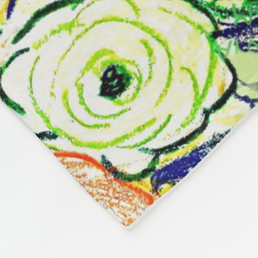 Peonies Fleece Deken, Klein 76,2 x 101,6 cm (Hoek)