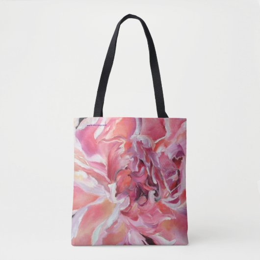 Peonies Floral Canvas tas (Voorkant)