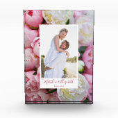 Peonies Floral Custom Verloving Fotoblokken (Voorkant)