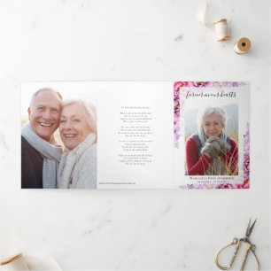 Peonies Floral Foto Memorial Kaart