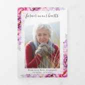 Peonies Floral Foto Memorial Kaart (Cover)