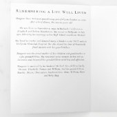 Peonies Floral Foto Memorial Kaart (Binnenzijde eerst)