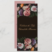 Peonies Floral Painting 3 Funeral Announting Kaart (Voorkant / Achterkant)