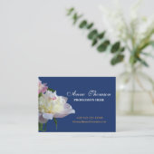 Peonies Floral Professional Business Kaart Visitekaartje (Staand voorkant)