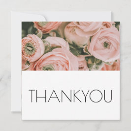 PEONIES FLORAL THANKJE FLAT KAART