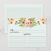 Peonies Floral Vrijgezellenfeest Recipcard Briefkaart (Voorkant / Achterkant)