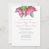 Peonies Floral Wedding Invitation Kaart (Voorkant)