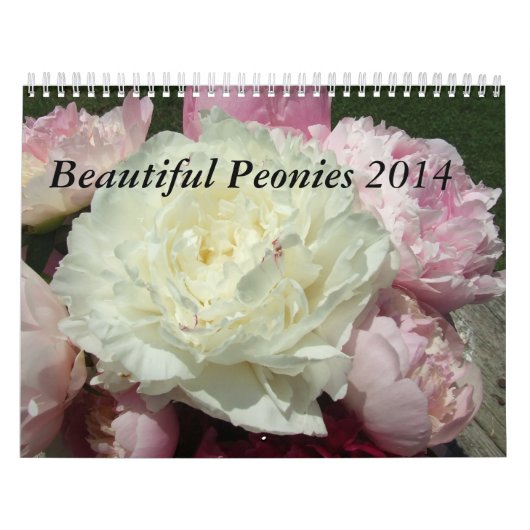 Peonies Flower Calendar 2014 Kalender (Hoes)