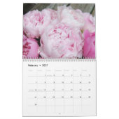 Peonies Flower Calendar 2015 Kalender (Feb 2027)