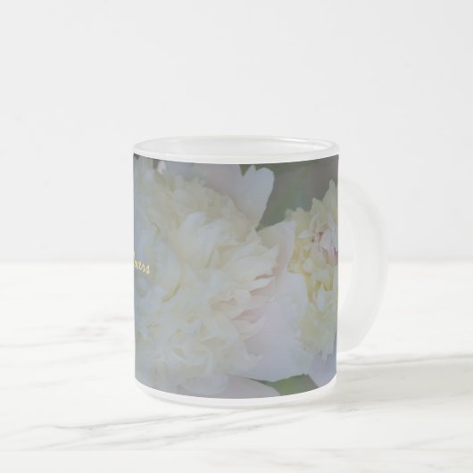 Peonies Flower Love Hoesjes Frosted Coffee Mok (Voorkant rechts)