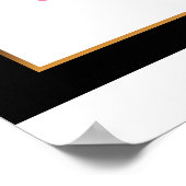 Peonies Flowers on Black & White - 16-zittingsgraf Poster (Hoek)