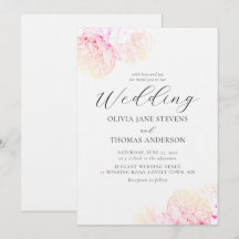 Peonies Gold Elegant Moderne Klassic Floral Weddin