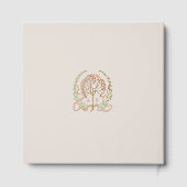 Peonies Gold Wedding Art Nouveau Gastenboek (Achterkant)