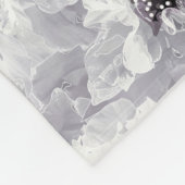 Peonies, grijs en wit, bloem, witte bloemen fleece deken (Hoek)