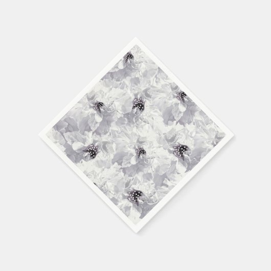 Peonies, grijs en wit, bloem, witte bloemen servet (Hoek)