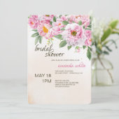 Peonies Handgemaakt Vrijgezellenfeest Kaart (Staand voorkant)