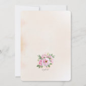 Peonies Handgemaakt Vrijgezellenfeest Kaart (Achterkant)